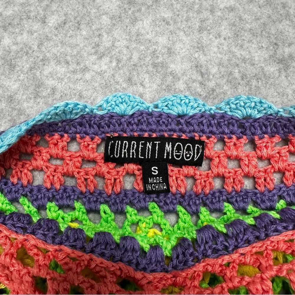 Current Mood at Dolls Kill Free Your Mind Crochet Halter Mini Dress Small - Picture 11 of 14
